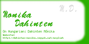 monika dahinten business card